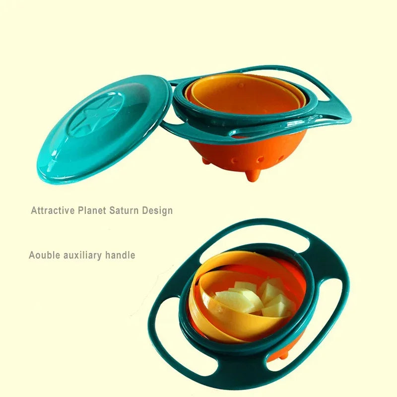 Universal Gyro Bowl Children Rotary Balance Novelty 360° Rotate Spill Proof Feeding Dishes Baby Training Rotary Balance Toy New