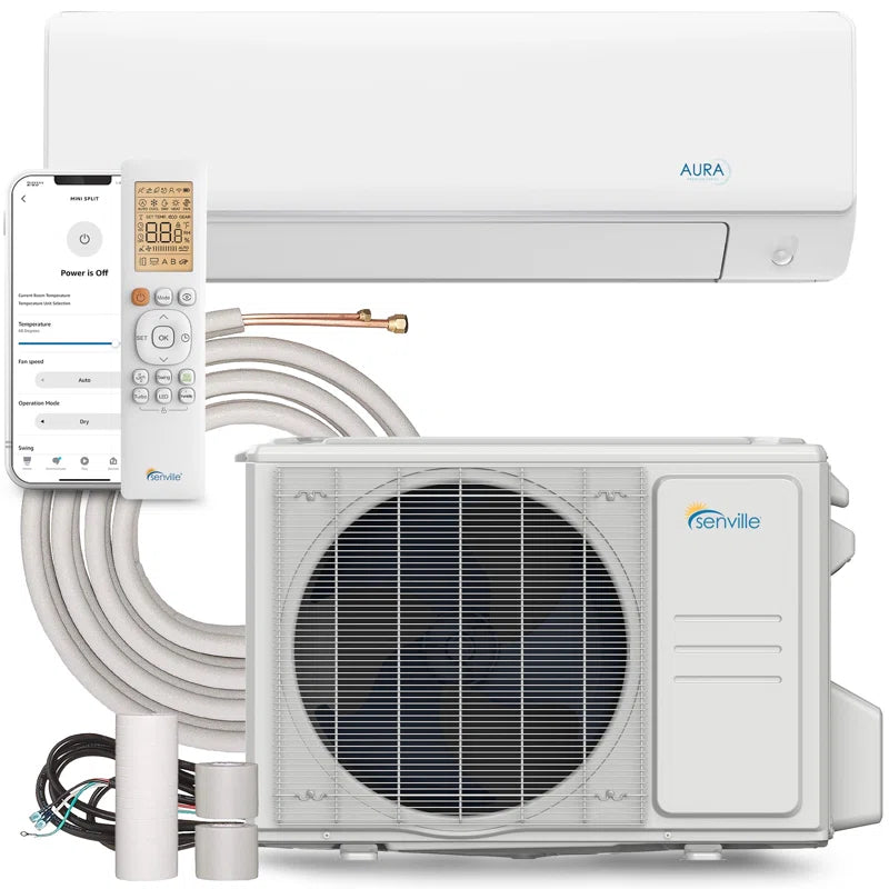 24000 BTU Wi-Fi Connected Ductless Mini Split Air Conditioner for 1400 Square Feet with Heater and Remote Included