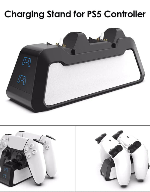 Load image into Gallery viewer, Dual Fast Charger Sony PS5 Wireless Controller USB 3.1 Dock Station
