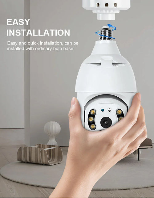 Load image into Gallery viewer, 1080P 2MP Light Bulb Security Camera, 360 Degree Pan Tilt Panoramic IP Camera, Smart Home Camera
